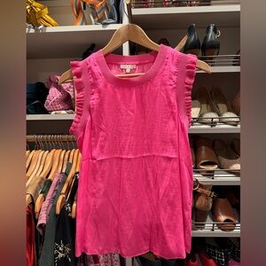 Skies Are Blue Hot Pink Sleeveless top NWOT